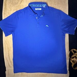 Tommy Bahama Royal Blue Polo Shirt (note slight flaw in the back of shirt)